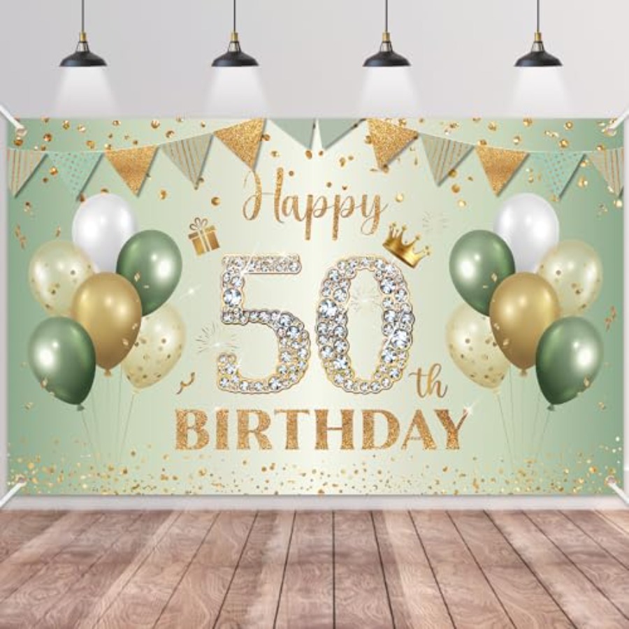 Happy Birthday Banner Gold, Fa - Party Banner Gold reseña y precio