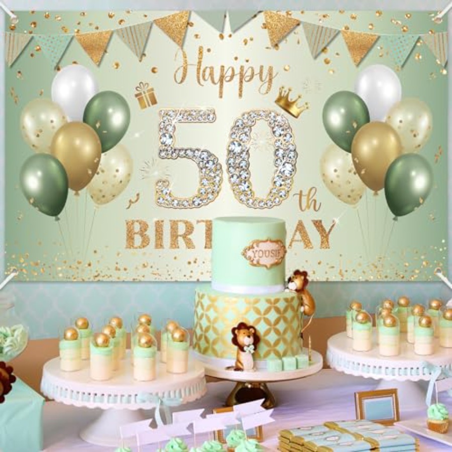 Happy Birthday Banner Gold, Fa - Party Banner Gold reseña y precio