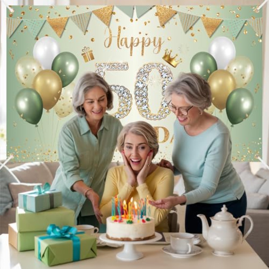 Happy Birthday Banner Gold, Fa - Party Banner Gold reseña y precio