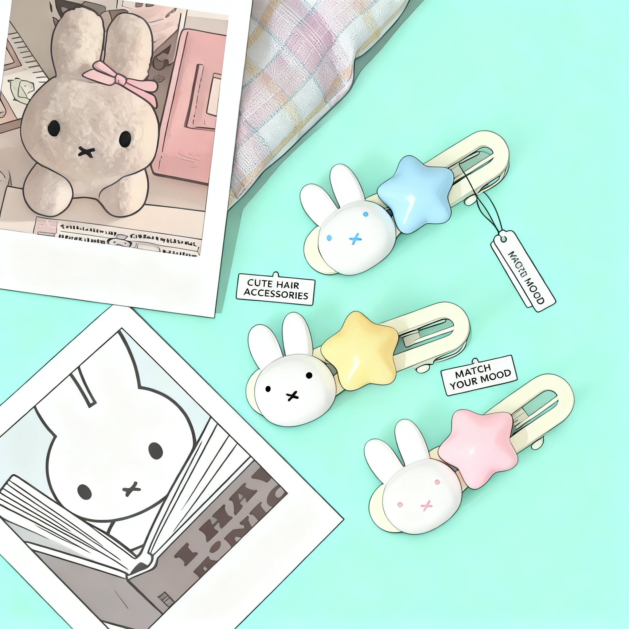 Miffy Star Hair Clip Kawaii Du - Supply Event reseña y precio