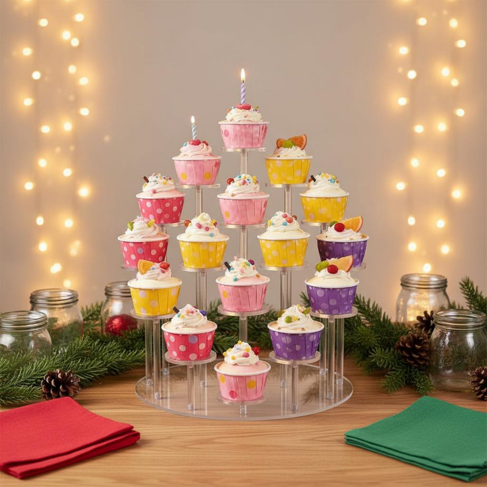 Acrylic Cupcake Stand Transpar - Cupcake Stand Tier reseña y precio