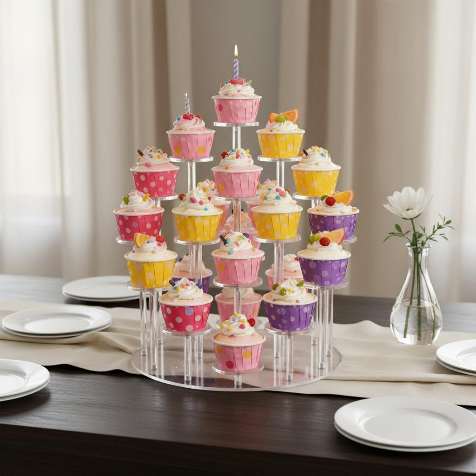 Acrylic Cupcake Stand Transpar - Cupcake Stand Tier reseña y precio
