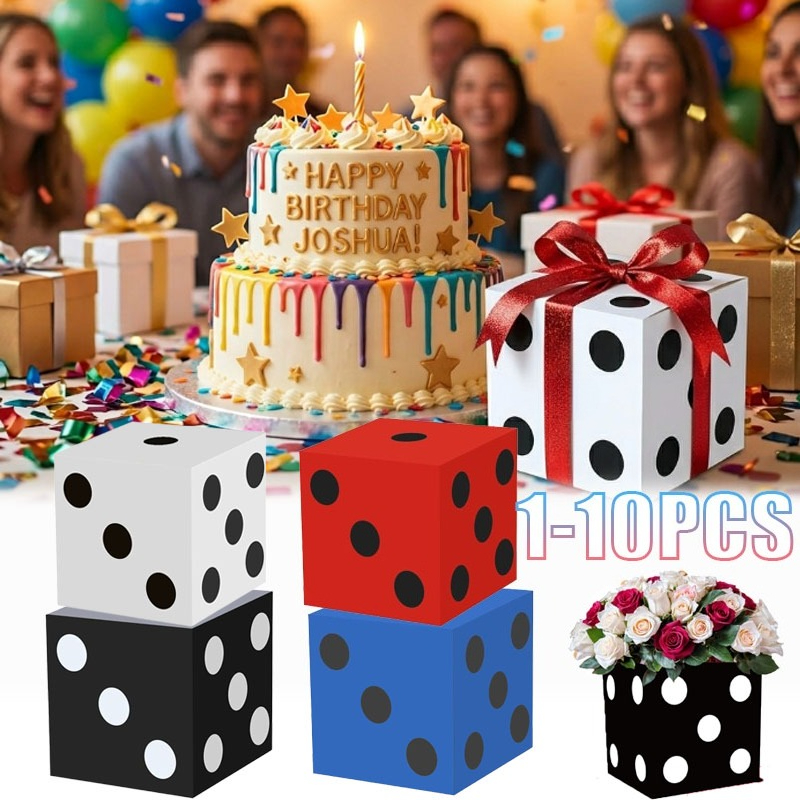 1-10PCS Casino Party Paper Dic - Event Party Box reseña y precio
