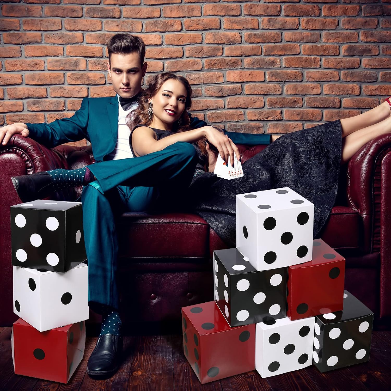 1-10PCS Casino Party Paper Dic - Event Party Box reseña y precio