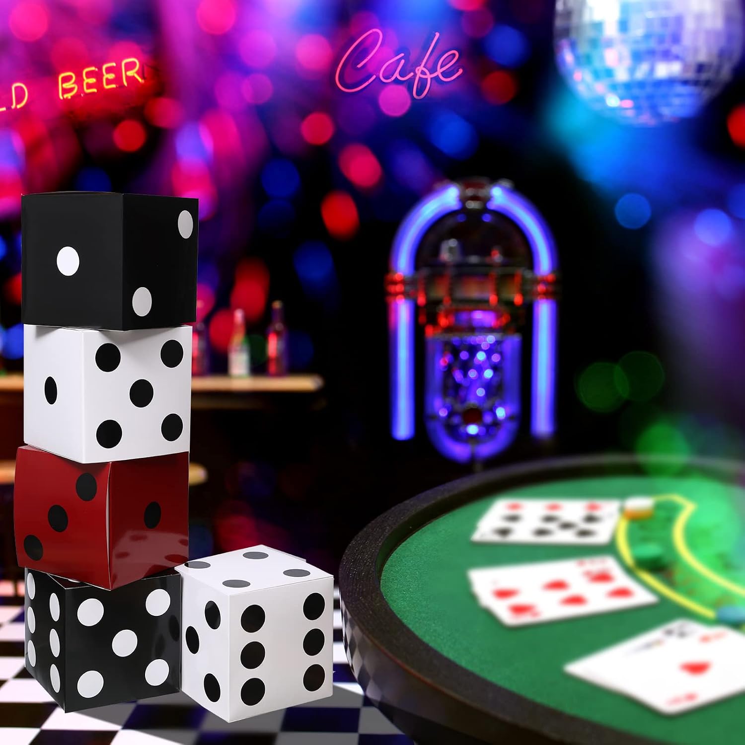 1-10PCS Casino Party Paper Dic - Event Party Box reseña y precio
