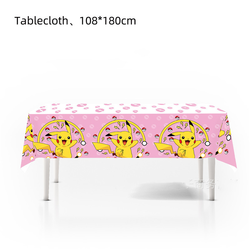 1pc Pikachu Pokemon Tablecloth - Table Cloth Disposable reseña y precio