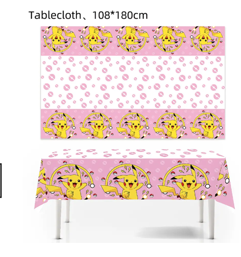 1pc Pikachu Pokemon Tablecloth - Table Cloth Disposable reseña y precio