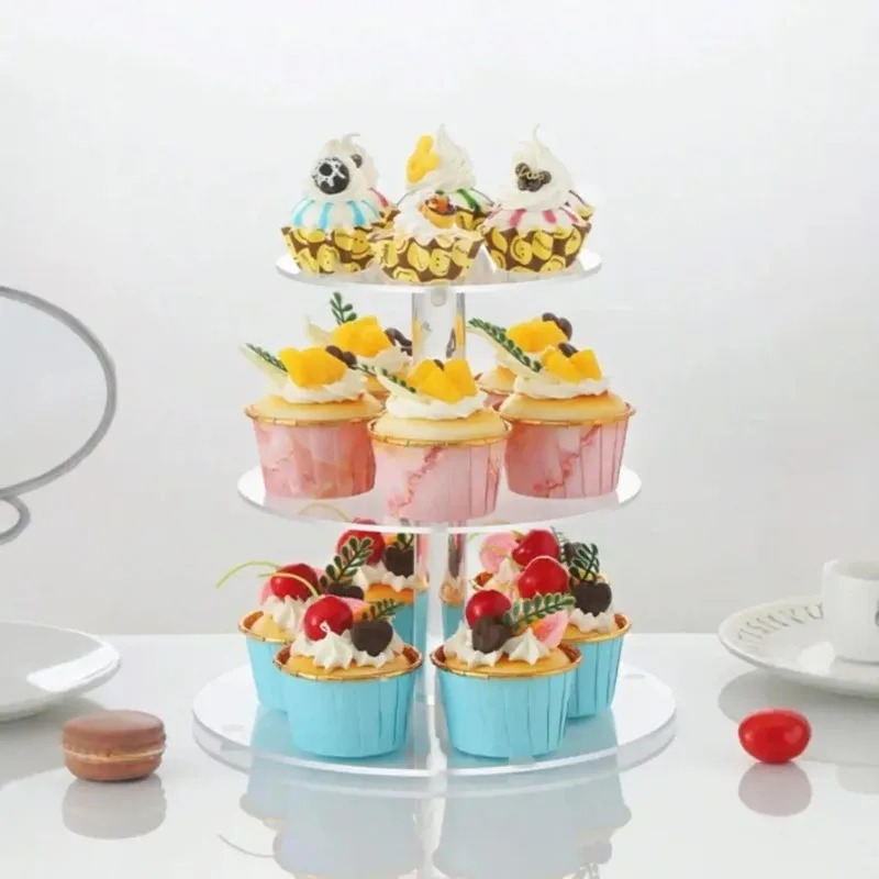 Clear Acrylic 3-5 Tier Cupcake - Cupcake Stand Tier reseña y precio