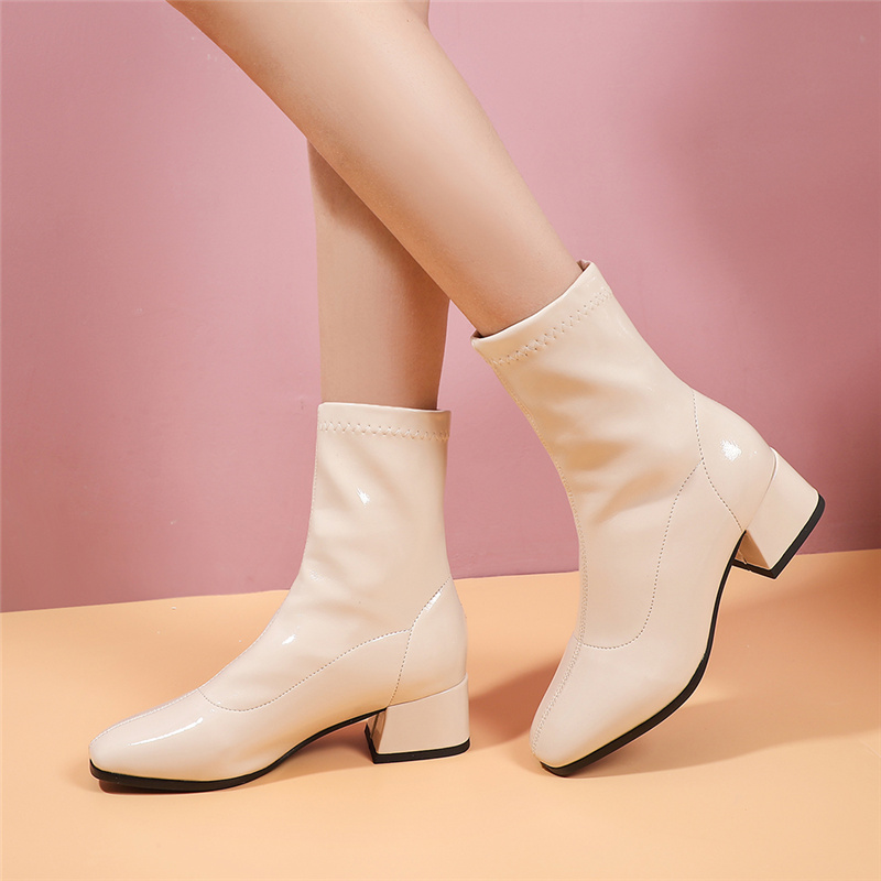 Classic White Ankle Boots for  - Eve Party reseña y precio
