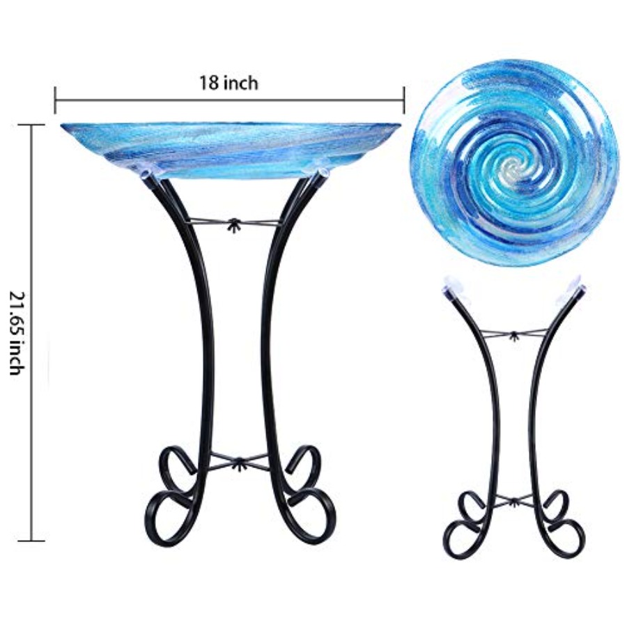 MUMTOP Outdoor Glass Birdbath  - Event Support reseña y precio