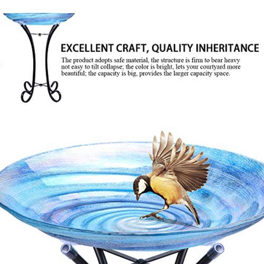 MUMTOP Outdoor Glass Birdbath  - Event Support reseña y precio