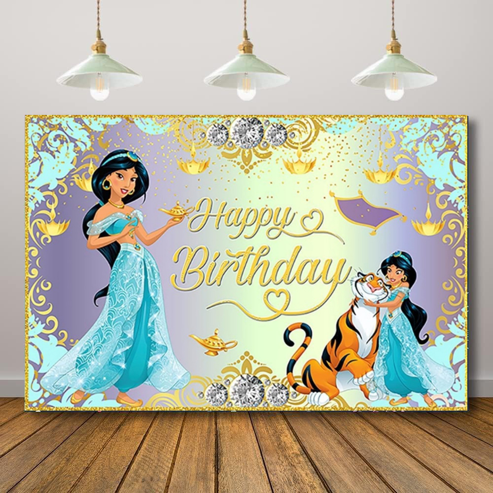 Blue Princess Jasmine Photogra - Dessert Table Backdrop reseña y precio
