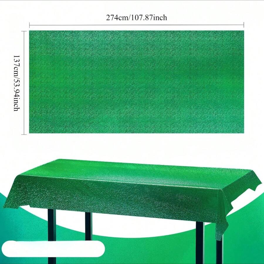 1 Pc Green Holographic Tablecl - Table Cloth Disposable reseña y precio