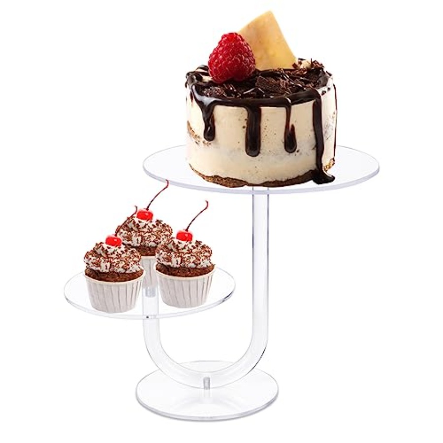 2 Tier Clear Cake Stand Acryli - Cupcake Stand Tier reseña y precio