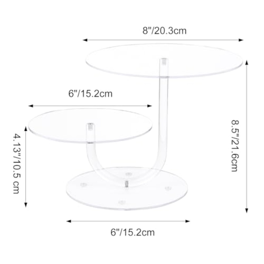 2 Tier Clear Cake Stand Acryli - Cupcake Stand Tier reseña y precio