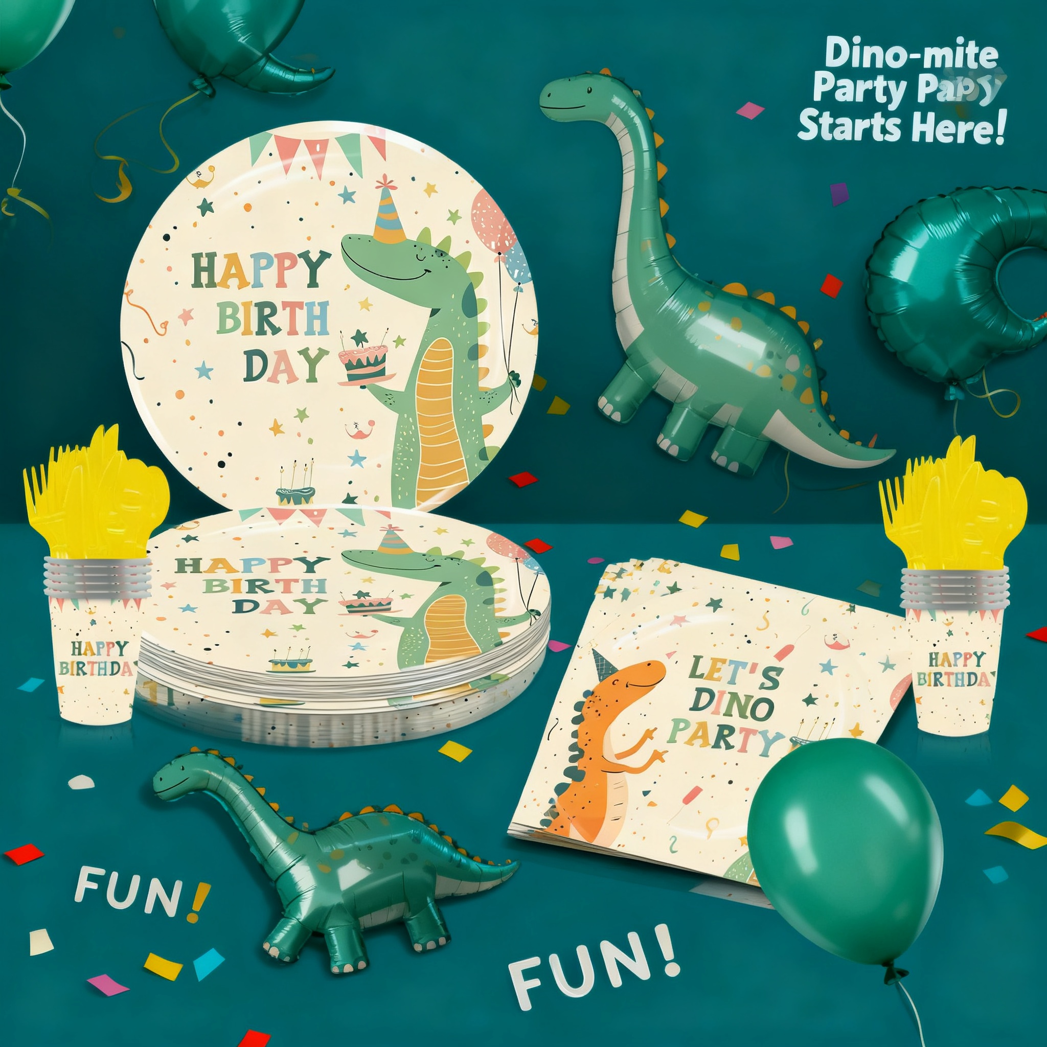 Cartoon Dinosaur Party Disposa - Table Cloth Disposable reseña y precio