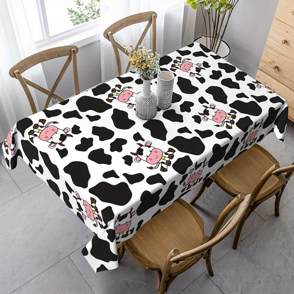 1pc Cow Farm Animal Theme Picn - Table Cloth Disposable reseña y precio