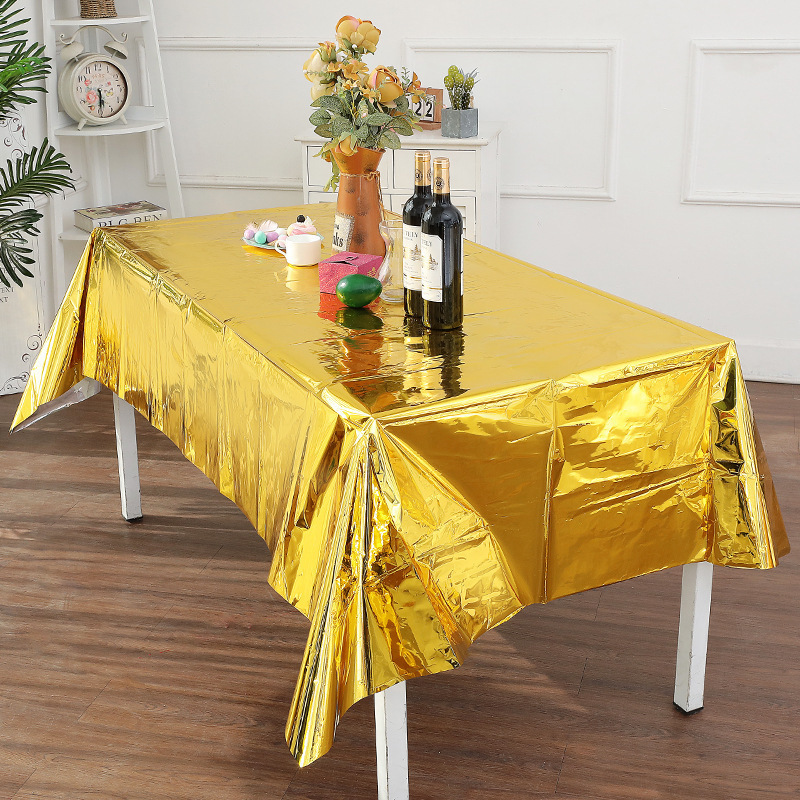 137cm*183cm Rose Gold Sliver D - Table Cloth Disposable reseña y precio
