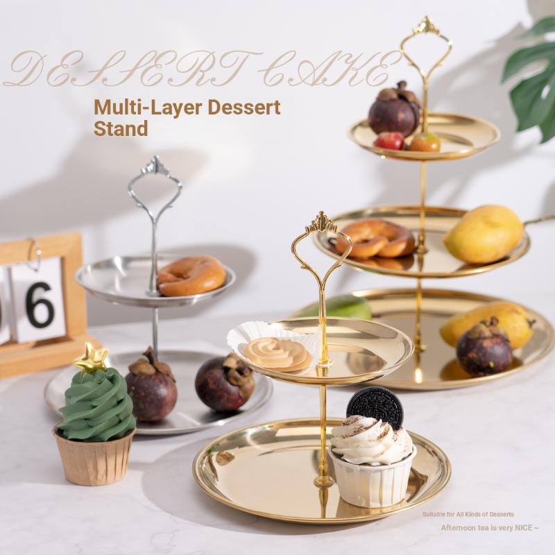 【CPI】Gold Silver 2/3-Tier Cake - Cupcake Stand Tier reseña y precio