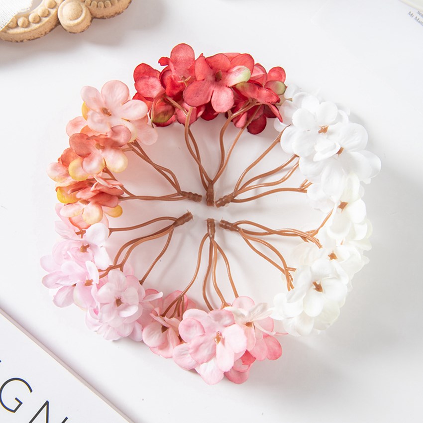 10PCS Silk Hydrangea Heads Art - Supply Event reseña y precio