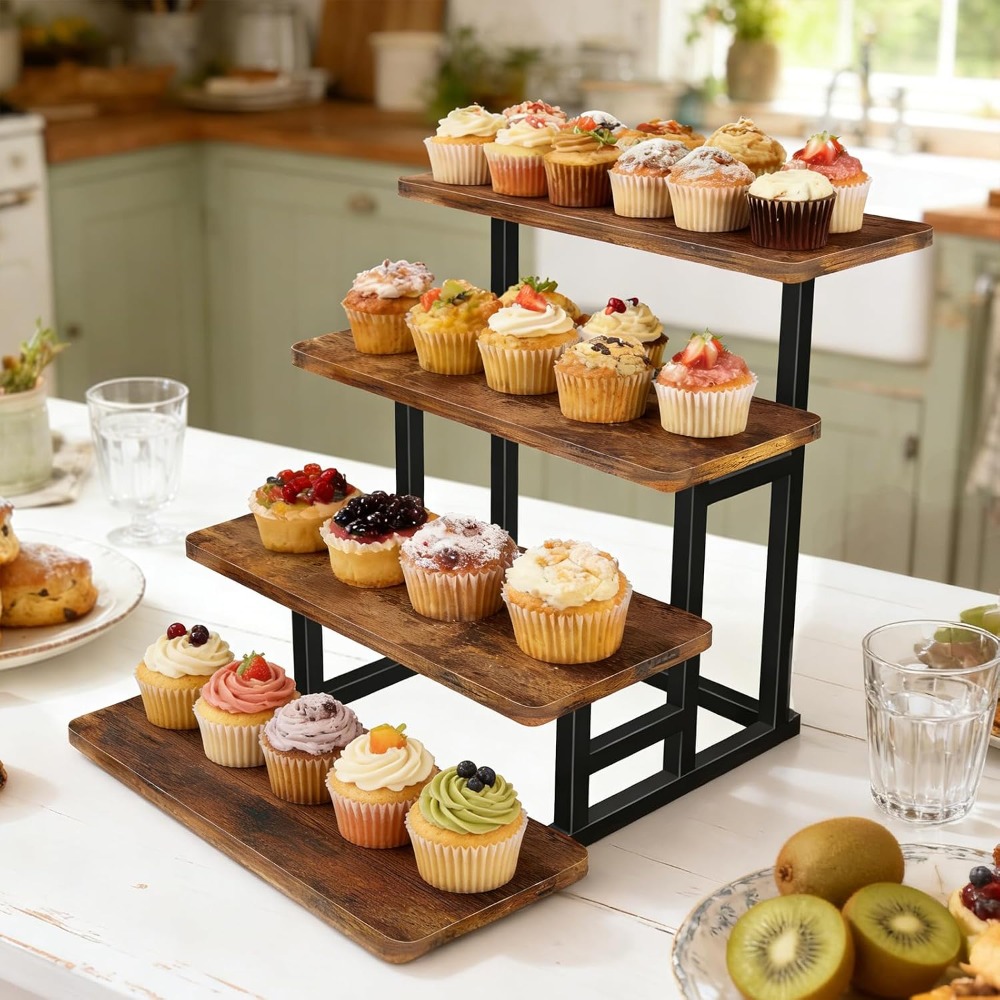 2-Pack Wooden Cupcake Stand fo - Cupcake Stand Tier reseña y precio