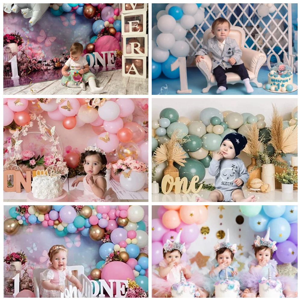Newborn Baby 1st Birthday Back - Dessert Table Backdrop reseña y precio
