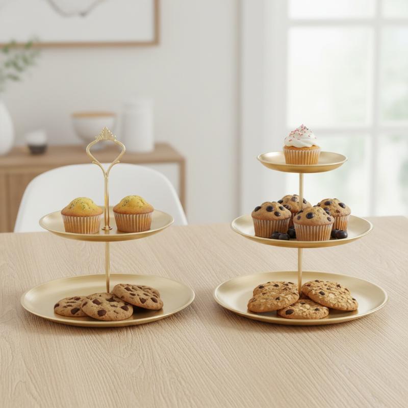 Gold Silver 2/3-Tier Cake Stan - Cupcake Stand Tier reseña y precio