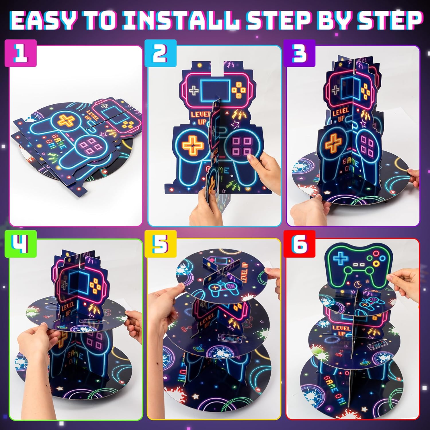 Homiva Store Neon Video Game C - Cupcake Stand Tier reseña y precio