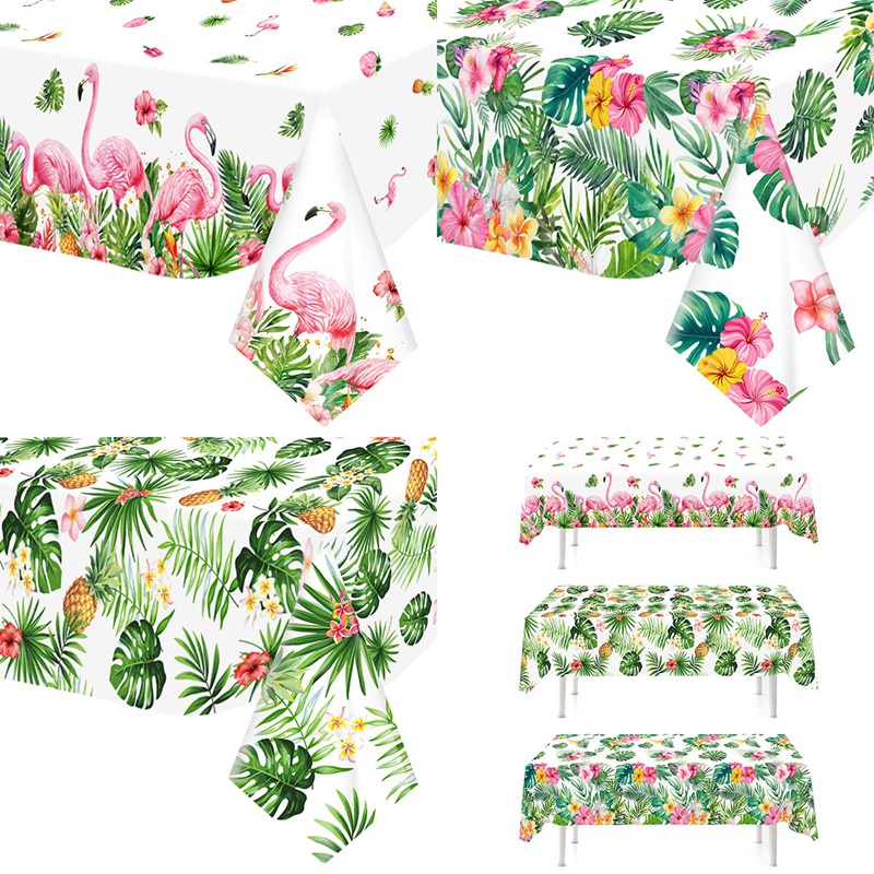 Hawaiian Party Decoration Palm - Table Cloth Disposable reseña y precio