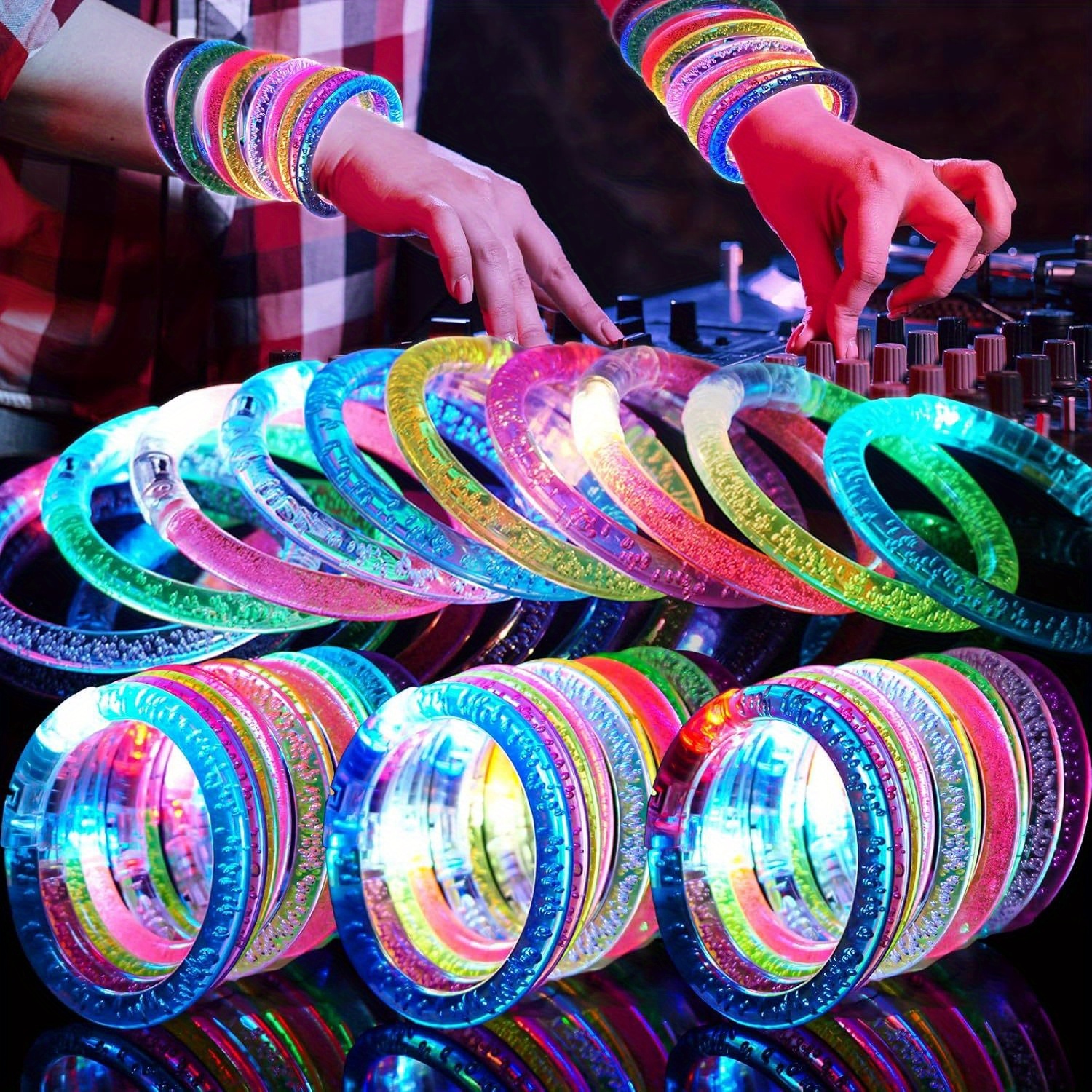 Glow-Up Party Bracelets Pack – - Event & Party Supply Photos reseña y precio