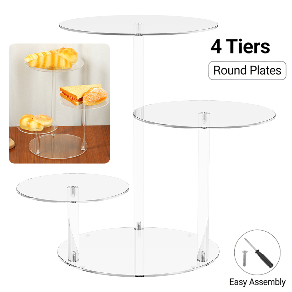4 Tier Cake Stand Acrylic Tran - Cupcake Stand Tier reseña y precio
