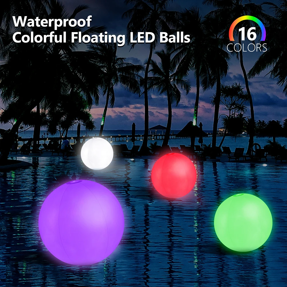 Inflatable Pool Beach Ball 16  - Led Balloon Light reseña y precio