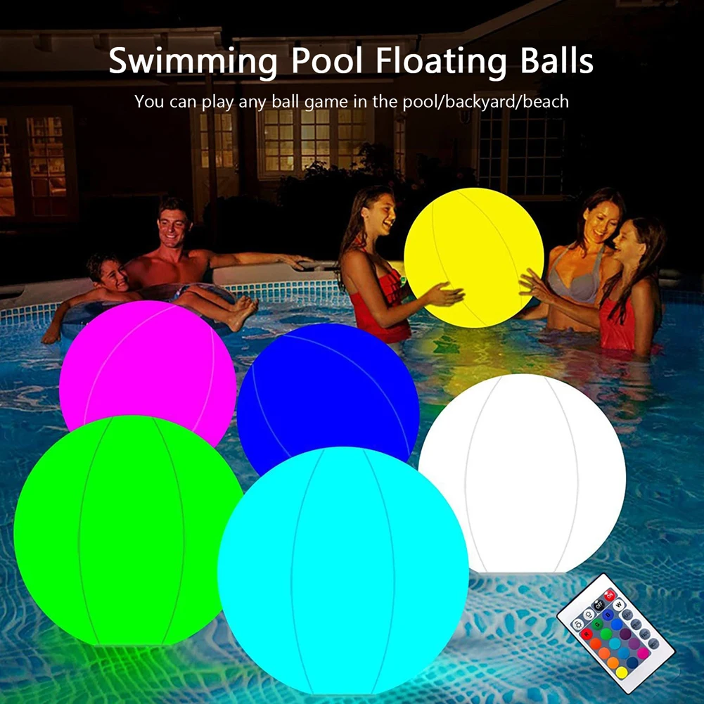 Inflatable Pool Beach Ball 16  - Led Balloon Light reseña y precio
