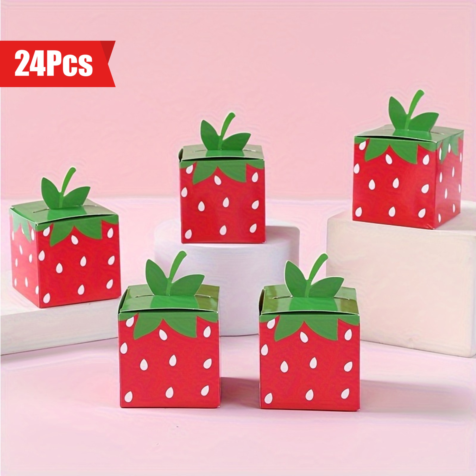 12/24PCS Sweet Fruit Strawberr - Event Party Box reseña y precio