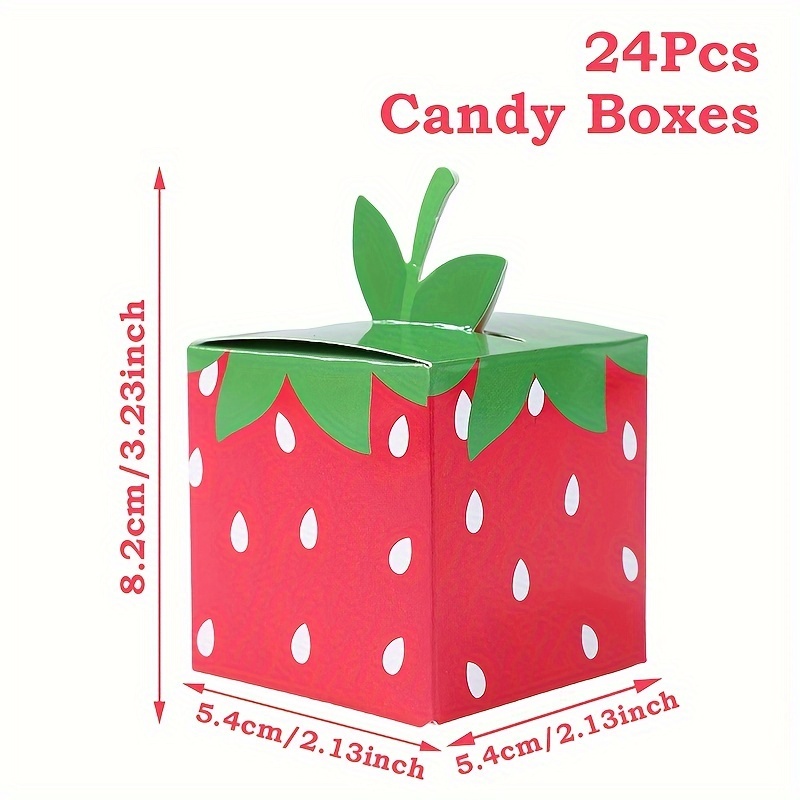 12/24PCS Sweet Fruit Strawberr - Event Party Box reseña y precio