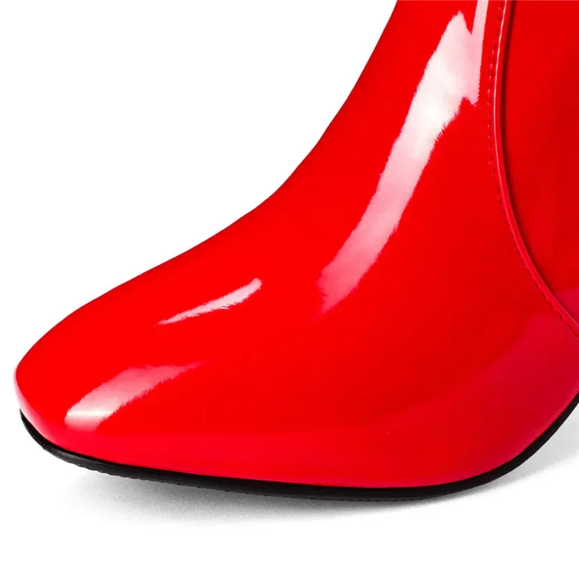 Red White Patent Leather Women - Eve Party reseña y precio
