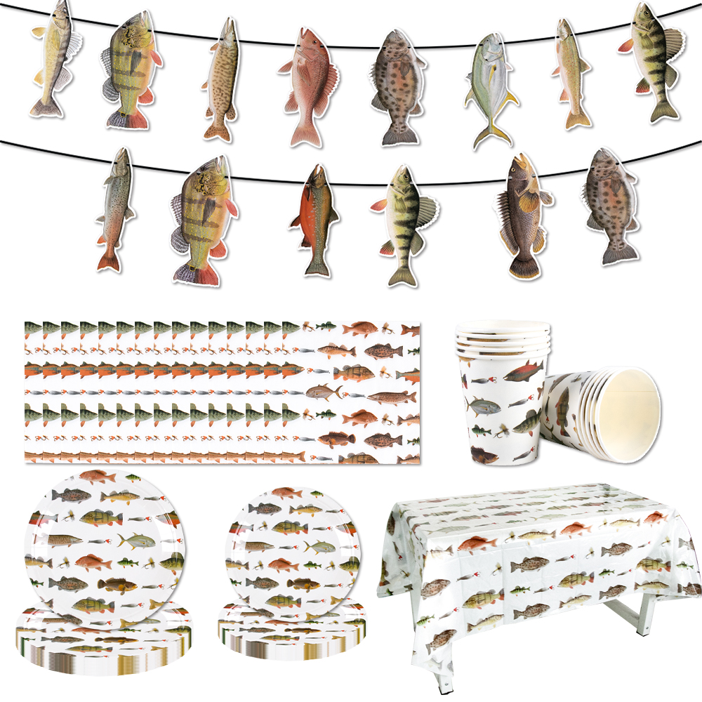 Fishing Themed Party Disposabl - Table Cloth Disposable reseña y precio
