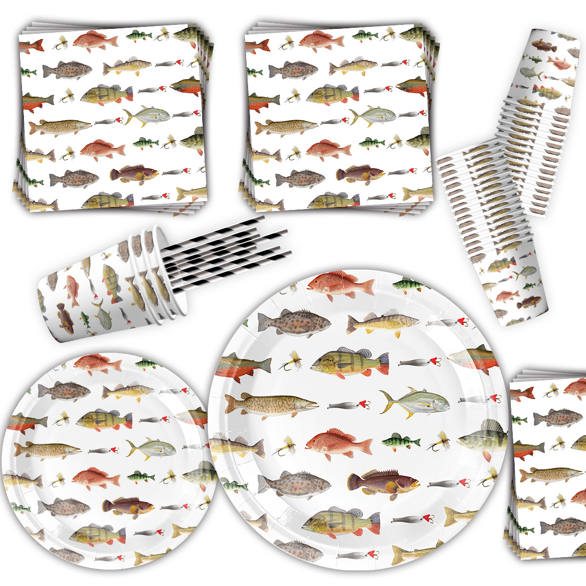 Fishing Themed Party Disposabl - Table Cloth Disposable reseña y precio