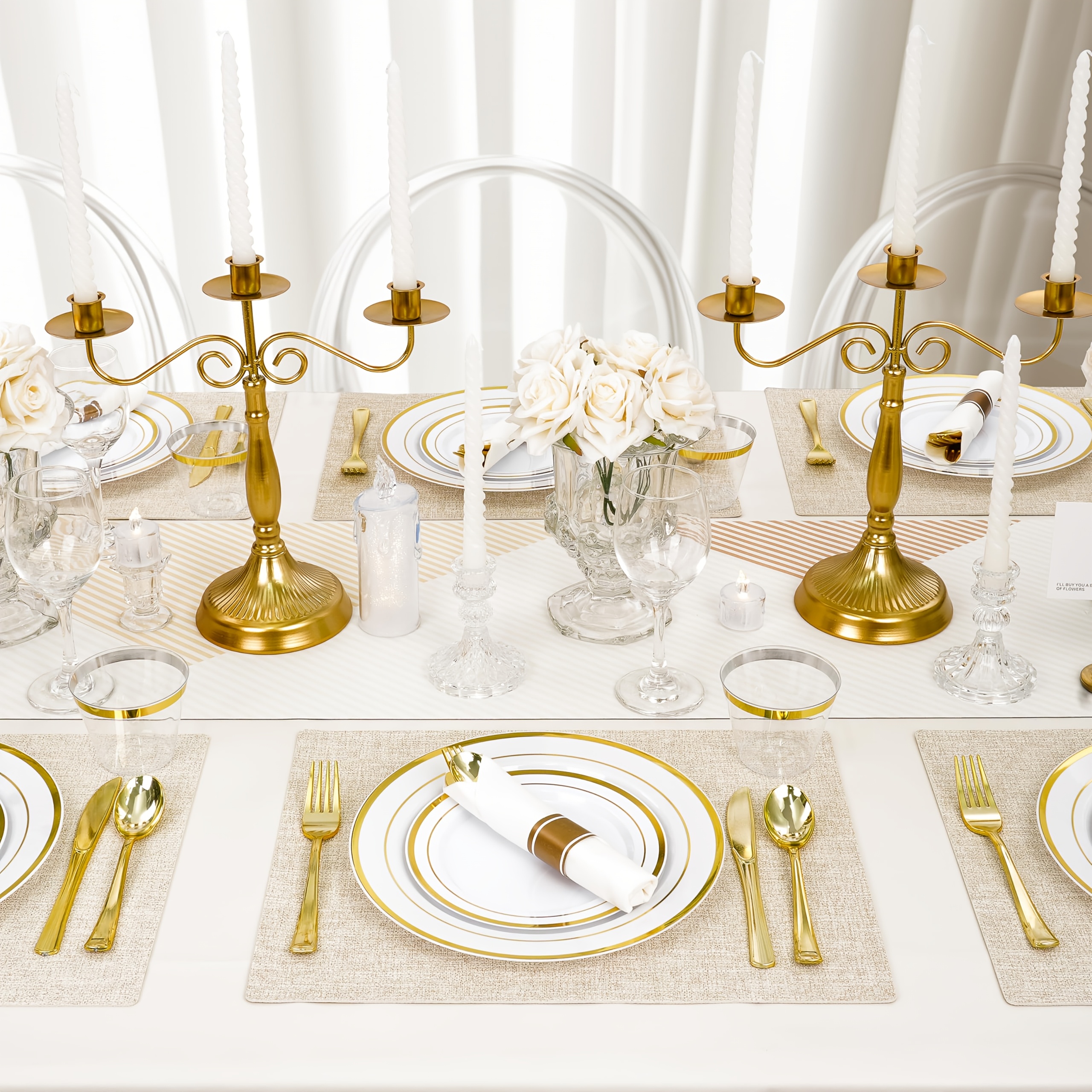 700-Piece Elegant Golden-Trimm - Napkin Folding Set reseña y precio