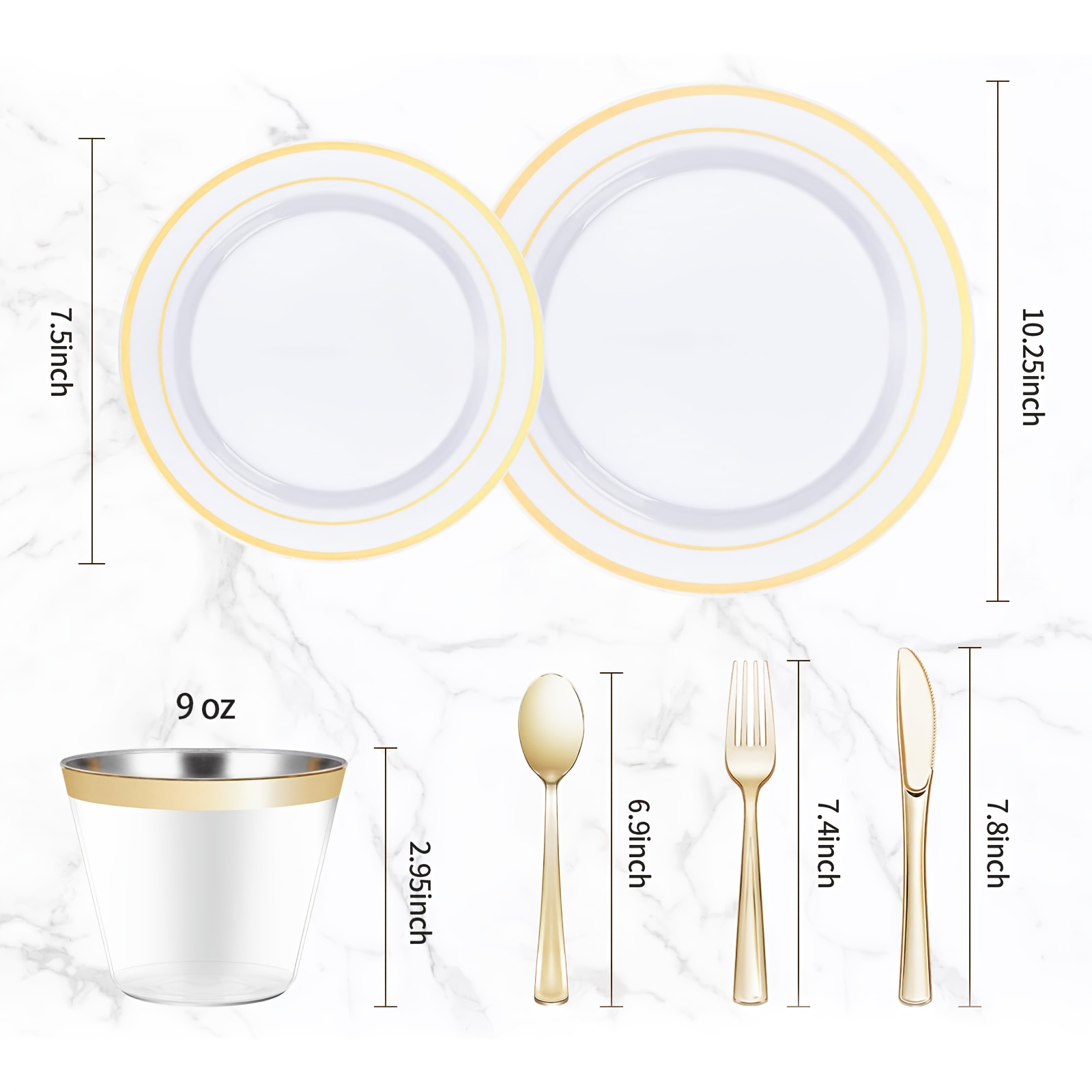 700-Piece Elegant Golden-Trimm - Napkin Folding Set reseña y precio