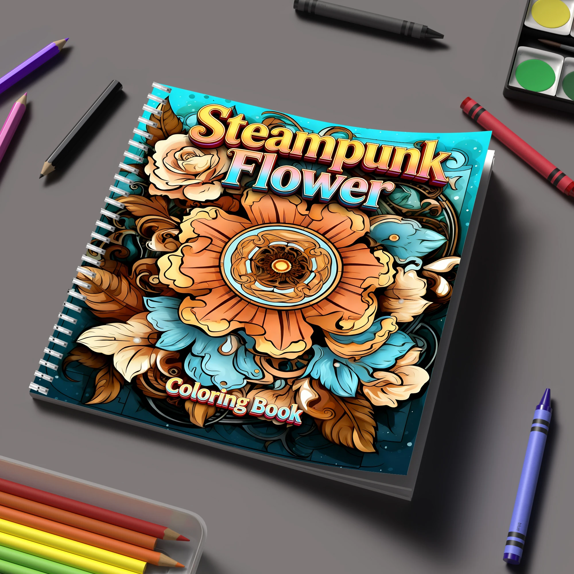 Coloring Book Steampunk Flower - Supply Event reseña y precio
