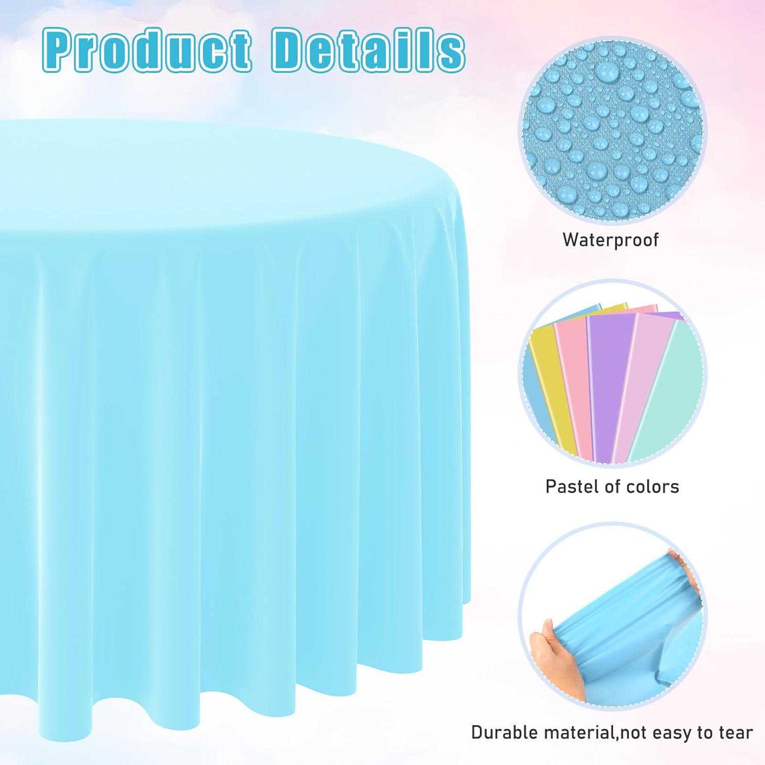 Disposable Round Solid Color T - Table Cloth Disposable reseña y precio