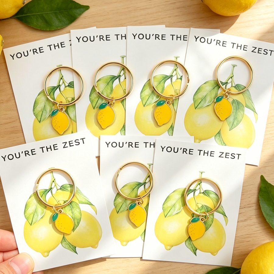 7 Chic Lemon Keychains, Includ - Event Party reseña y precio