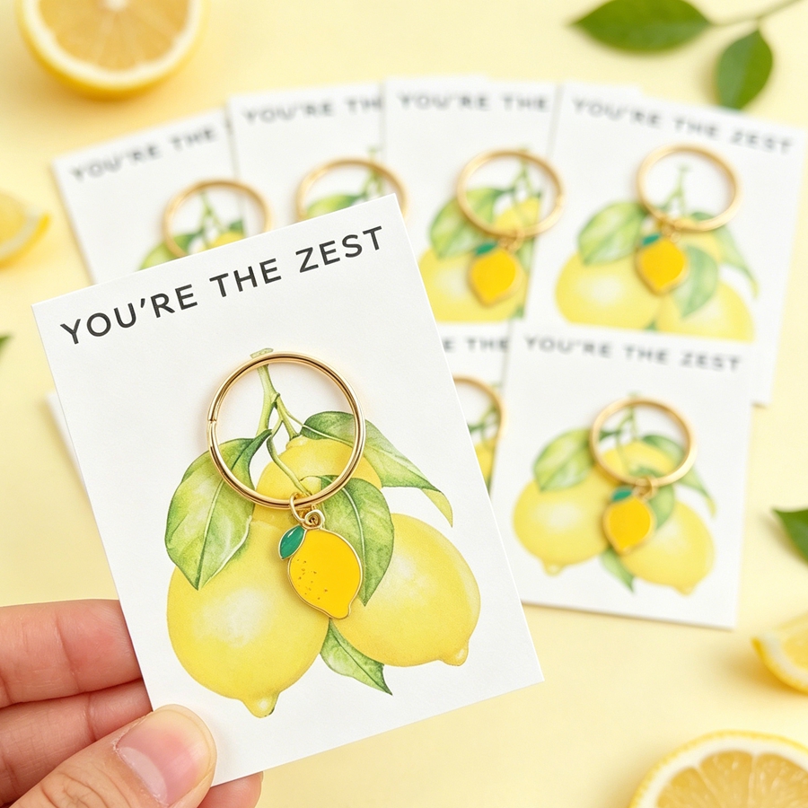 7 Chic Lemon Keychains, Includ - Event Party reseña y precio
