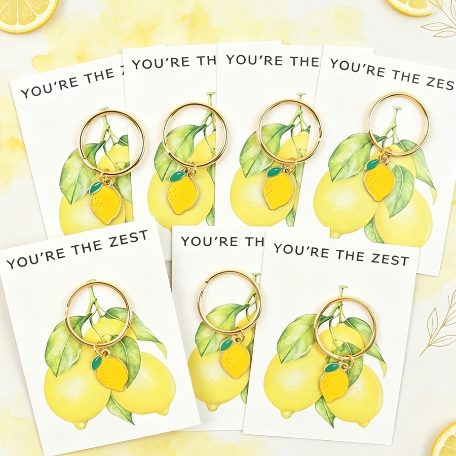 7 Chic Lemon Keychains, Includ - Event Party reseña y precio