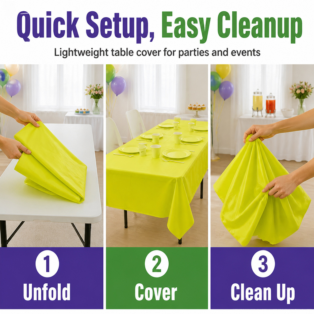 Thickened Macaron Fluorescent  - Table Cloth Disposable reseña y precio