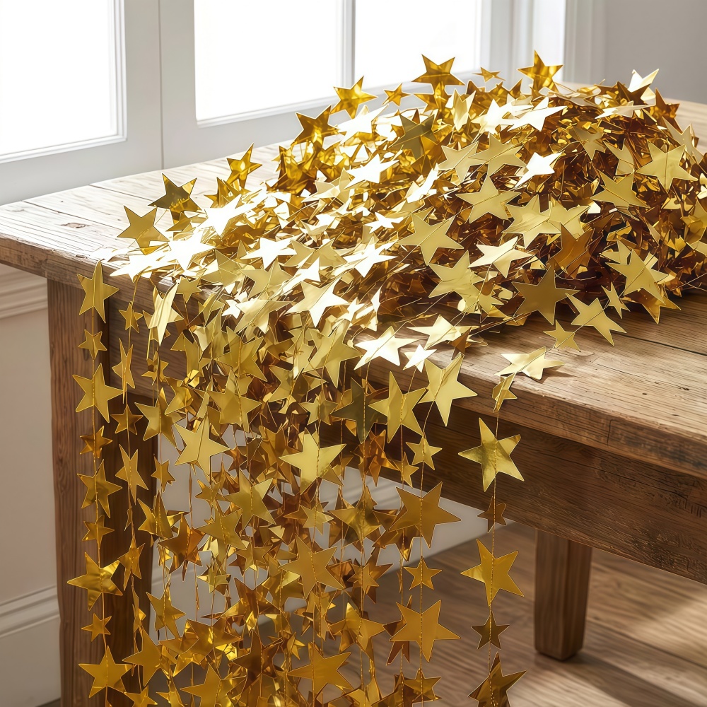 1pc 4m/157.48inch Gold Silver  - Party Banner Gold reseña y precio