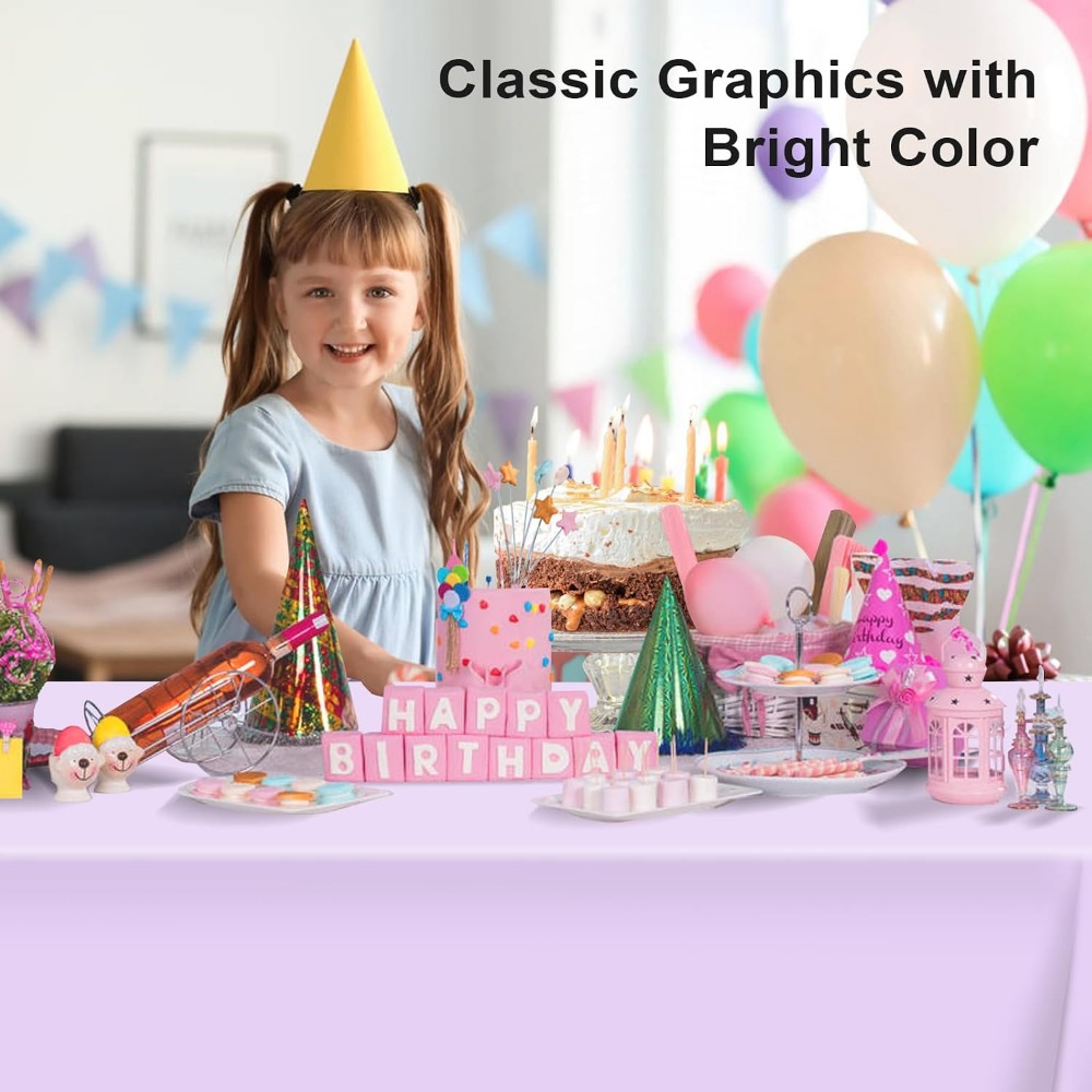 Light Purple Disposable Tablec - Table Cloth Disposable reseña y precio