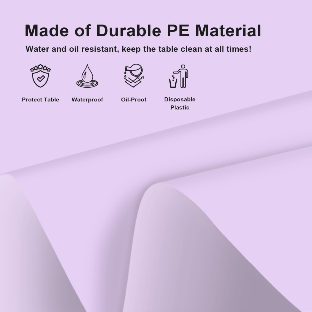 Light Purple Disposable Tablec - Table Cloth Disposable reseña y precio