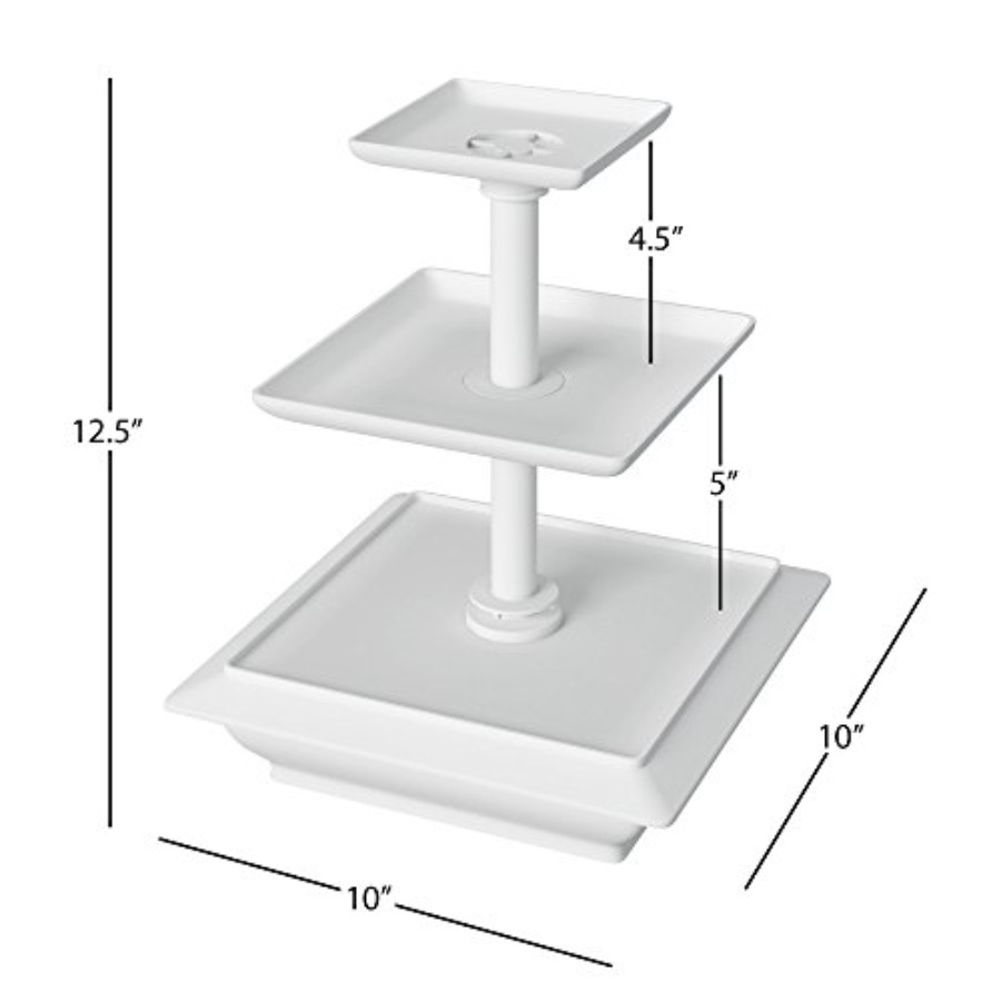 3-Tier Cupcake Stand - Square  - Cupcake Stand Tier reseña y precio